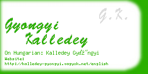 gyongyi kalledey business card